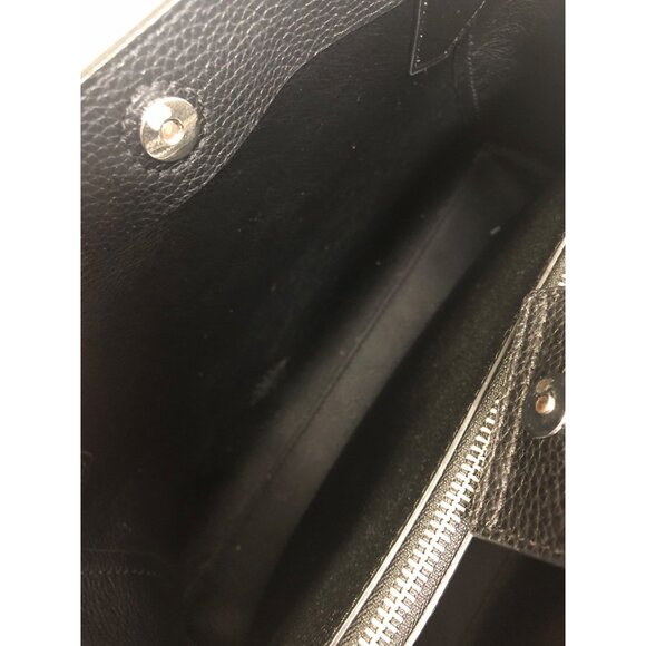 Michael Kors Kimberly Satchel Black Pebbled Leather Purse - Picture 9 of 16